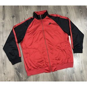 Nike Track Jacket Mens XL Got The Block On Lock Air Force 1s Gray Tag Y2K Vtg